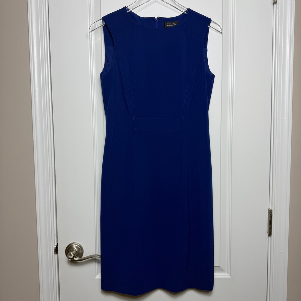 Tahari Arthur S. Levine Royal Blue Sheath Dress | Size 4 | EUC